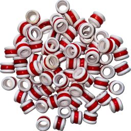 White & Red New Design Rubber 30 pcs Pigeon Foot Ring Bird Shoulder Guard-picture-14