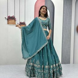 Embroidered Semi Stitched Lehenga Choli-image-37