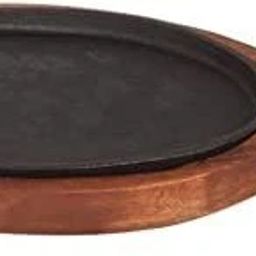 Wooden Bat Base Serving Platter Sizzler Plate/Tray, Brown, Pack of 1. Sizzler Tray-20