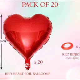 Solid Red Heart Foil Balloons For Party Decorations Balloon-12