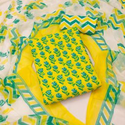 Unstitched Crepe Salwar Suit Material Printed-image-26