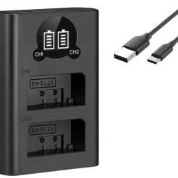 Picmaa EN-EL25/El-25A dual Type C charging USB with LCD display for nikon Camera Battery Charger-image-36
