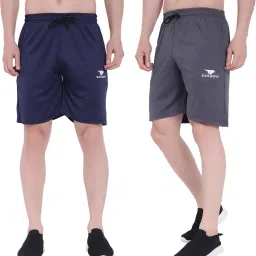 Pack of 2 Solid Men Multicolor Sports Shorts-image-65