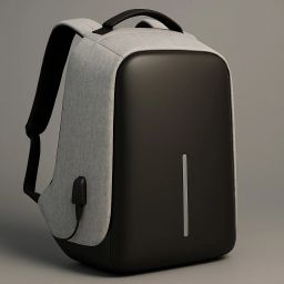 Medium 25 L Laptop Backpack 010 (Ol skool Light GREY Anti Theft ) B-NEW-image-0
