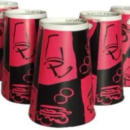 (Pack of 60) ( Pack of 60) 300 ML Spotty Red Superrrr Quality Disposable Glass Set (color and design may vary) pack of 60 glass Glass Set Water/Juice Glass-image-77
