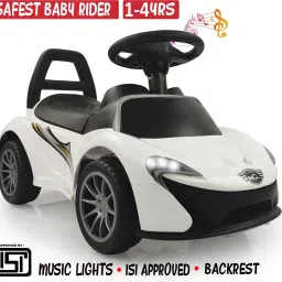 Musical Car with Front Lights, Steering Drive,| 1-4 YRS-13