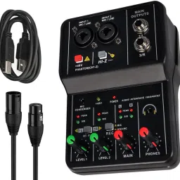 Q12 2 Channel Sound Mixer Mini Mono Usb Audio Interface for Recording Studio Powered Sound Mixer-16