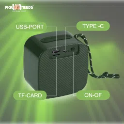 Pick Ur Needs Portable Wireless Speaker With RGB Light TF Card / USB Device / FM Radio Support 5 W Bluetooth Speaker image 2