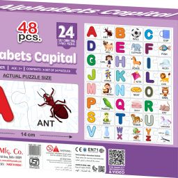 Alphabet Capital Puzzle 24 self connecting 2 pc puzzle for kids 3 years plus-image-73
