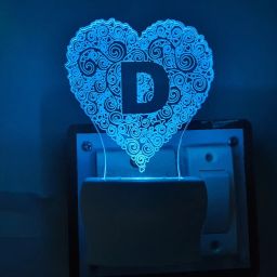 3D Illusion LED Light Night Lights for 7 Colors Led Changing Lighting Bedroom Decoration Decorative Lighting Gifts for Boys Girls Kids Baby Friends ALPHABET D Night Lamp ( 5 cm, Multicolor ) Night Lamp-image-75