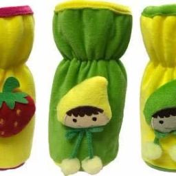 Premium quality Velvet Bottle Cover with teddy (Pack of 3)-17