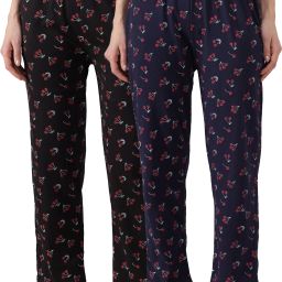 Pack of 2 Women Printed Multicolor Track Pants-image-14