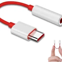 DRUMSTONE Multicolor USB Type-C to 3.5mm Adapter – Clear Audio Jack Converter for Headphones & More Phone Converter-25