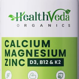 Calcium Magnesium Zinc for healthy and strong bones with Vitamin D3, Vitamin B12-14