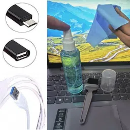 ANJO Wired Keyboard & LED Mouse-Pad-Hub 2.0-GelCleaner 3in1-LED-Ext. 1.5m M2F-OTG C&M Combo Set image 3