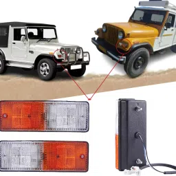 allpartssource Side Indicator Lamp without Bulbs Suitable Mahindra Jeep Di, Marshal Car Reflector Light image 5