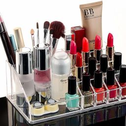 JIGSHTIAL Cosmetic & Make-up Organizers (Clear, Plastic) Makeup Brushes Organizer Fits Cosmetics,Brushes,Perfume,Skin Care,Lipsticks Vanity Box-image-75