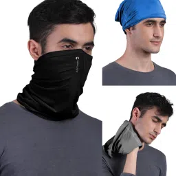 Unisex Anti Microbial Super Soft & Comfort Fit, Breathable Multipurpose Headband, Face Mask for Dust Protection Men Solid Bandana-image-39