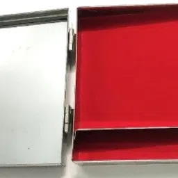 90 degree Empty Steel Calculator Safe case Box with Compartments for 5.5 x 5 inch calc calculator box BasicCalculator image 3