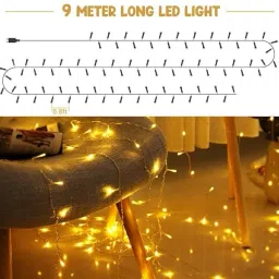 party midlinkerz Net Happy Birthday Decoration kit Combo - 47 Pcs with Led Light and Net Curtain image 3