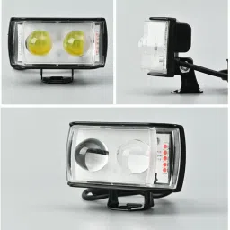 TR5 Yellow/White with Red/Blue 30W DC 9V-60V Dual Lens Fog Light Fog Lamp Car, Motorbike, Truck, Van LED (12 V, 30 W)-image-4
