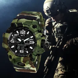 A Metronaut Brand Analog-Digital Watch- For Men Army Green 1509-M7-25