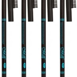 4 Pcs Long Lasting And Waterprof Jet Black Perfect Eyebrow Pencil With Brush-2
