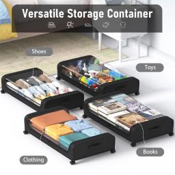 TOPHAVEN Secure Underbed Storage Drawer: Multi-Purpose, Enhanced Protection. Rubberised Cotton Laundry Bag-image-66