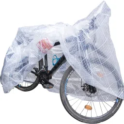 Ecocovers Transparent UV Stabilized Dustproof Water Resistant Cycle Body Cover Bicycle Cover Free Size-19