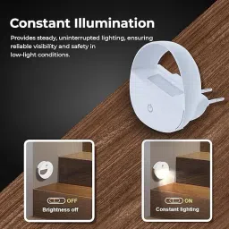 Robustt 1W LED Smart Sensor Night Light | White Plug Night Lamp For Bedroom|Pack of 1 Smart Sensor Light image 3