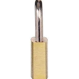 Hookcart 25 MM Small Brass Polished Padlock Lock and Key for Luggage Bag, Gold, Set of 4 image 5