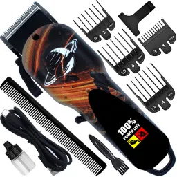 QGS Men’s Rechargeable BG Powerful Hair Clipper Beard Moustache Hair Cutting Trimmer Fully Waterproof Grooming Kit 410 minRuntime 8 Length Settings-image-31