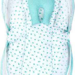 Baby Bedding With Mosquito Net Set Sleeping for 0-9 Month - Green Baby Bedding Set Crib-5