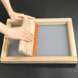 rm 2 Pieces 10X12 Inch Wooden Screen Printing Frame with Attached 110 White Mesh image 2