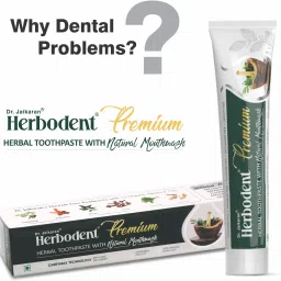 herbodent Premium Toothpaste Dr. Jaikaran's Fluoride Free Toothpaste with 21 Rare Herbs And No Artificial Flavor, Gelatin or Chalk Powder ( 100g Pack of 3) Toothpaste image 4