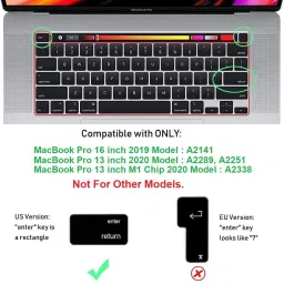 oaky Keyboard Protector Compatible with MacBook Pro16 Inch 2019-2020 Release Model A2141 Soft Silicone Waterproof Dust-Proof Ultra Thin Keyboard Cover Skin Keyboard Skin image 3