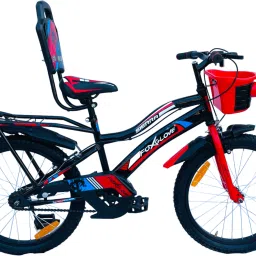 BENJO 20 INCH POPPY RED TYRE TUBE FOR AGE 5 TO 10 YEARS 90% ASSEMBLED 20 T (inch) Road Cycle-image-25