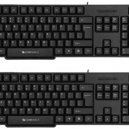 ZEBRONICS zeb k20 usb wired uv coted good quality keyboard combo pack of 2 Wired USB Standard Multi-device Keyboard Compatible with Desktop, Laptop, Mac RGB Backlit,stand support,zeb k20-image-7