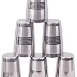 (Pack of 6) steel water glass Glass Set Water/Juice Glass-image-13