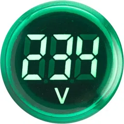Volt Metar 0003 LED Digital Display Gauge Volt Digital,Voltage Meter Indicator,Signal Lamp,Voltmeter Lights Tester Combo Measuring Range 60-500V AC, 22 mm (Green) Digital Voltage Tester-10