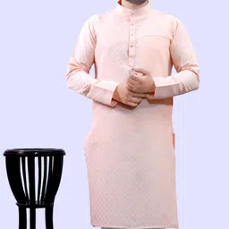 tibra collection Men Solid Cotton Blend Straight Kurta-picture-4