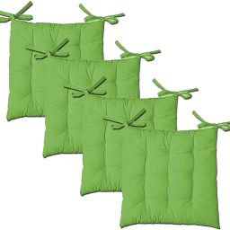 Cotton Solid Chair Pad Pack of 4-image-0