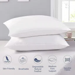 Microfibre Solid Sleeping Pillow Pack of 2-11