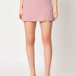 Women Solid Pencil Pink Skirt-image-17
