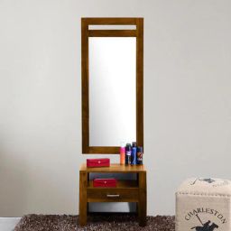 woodsworth from pepperfry Avian Sheesham Wood Dresser In Scratch Resistant Rustic Teak Finish-picture-24
