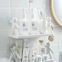 Wall Hanging Bathroom Storage , Floating Wall Shelf NRS3.8 Plastic Wall Shelf-image-45