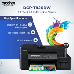 brother DCP-T820DW Multi-function WiFi Color Ink Tank Printer with Auto Duplex feature ideal for Home & Office Usage image 3