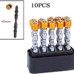 nitya Durable Magnetic Screwdriver Bit Set PH2 Double Heads with Depth Stop 10PCS Screwdriver Bit Set image 2