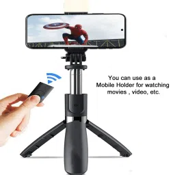 AMUSING Small lighting Selfie Stick with remote, 270 Degree Rotation for smartphone Monopod image 2