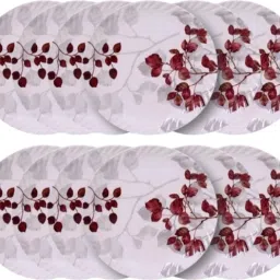 SMART CREZY(301) 7 INCH HALF DINNER PLATE SET 12 PCS OF MELAMINE Dinner Plate-image-94